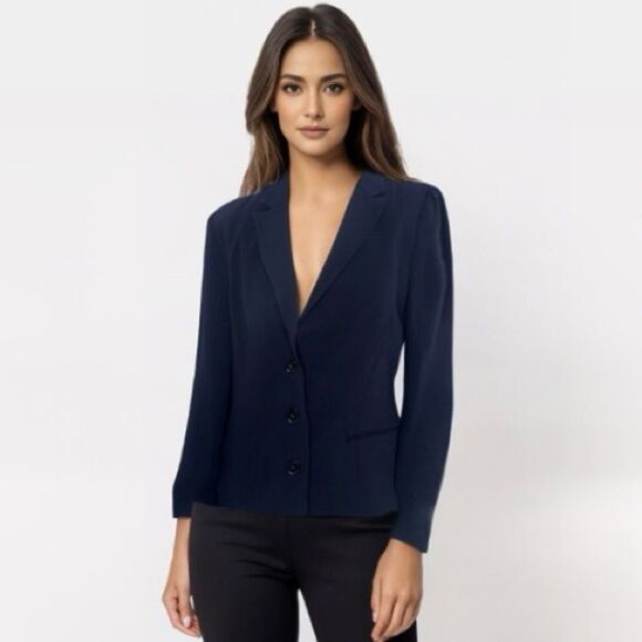 NWT Jenni Kayne 3- Button Blazer Navy Size 0 - Picture 1 of 16